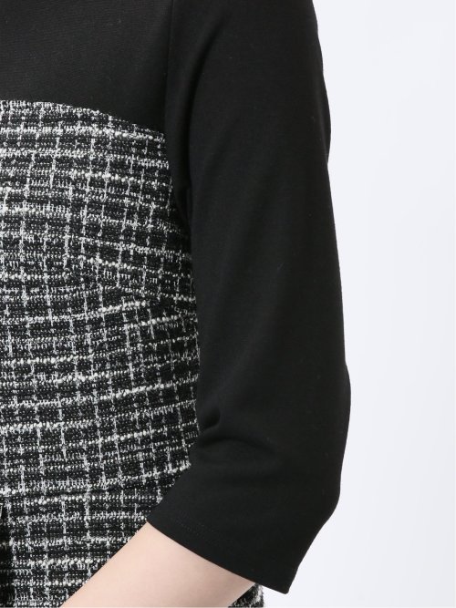 カットツイード 切り替えプルオーバー