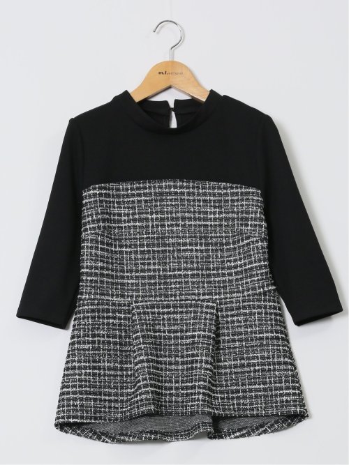 カットツイード 切り替えプルオーバー