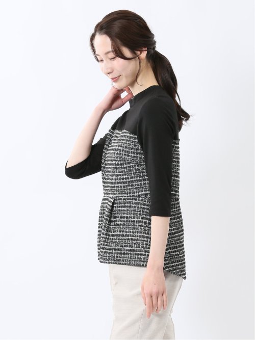 カットツイード 切り替えプルオーバー