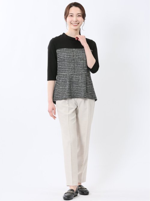 カットツイード 切り替えプルオーバー