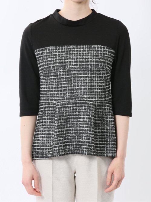 カットツイード 切り替えプルオーバー