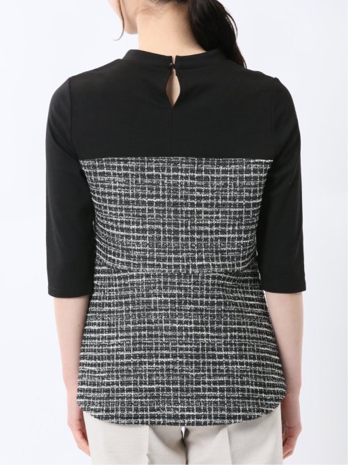 カットツイード 切り替えプルオーバー