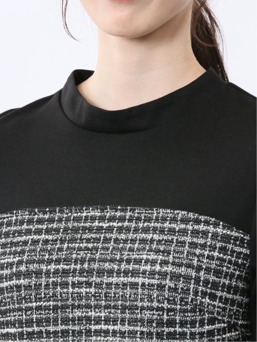 カットツイード 切り替えプルオーバー