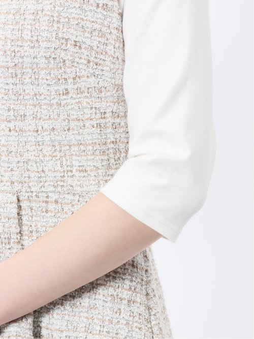 カットツイード 切り替えプルオーバー