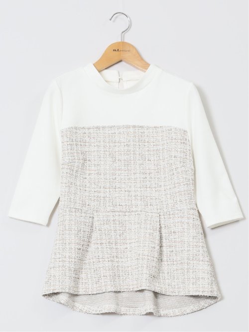 カットツイード 切り替えプルオーバー