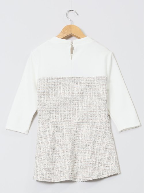 カットツイード 切り替えプルオーバー