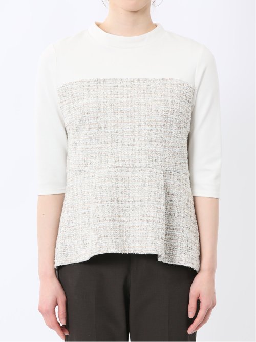 カットツイード 切り替えプルオーバー