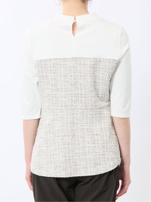 カットツイード 切り替えプルオーバー