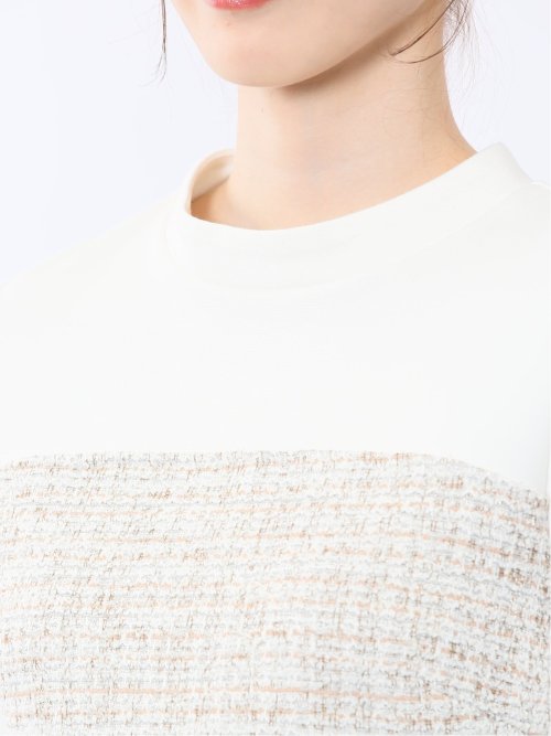 カットツイード 切り替えプルオーバー