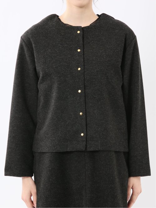 ストレッチウォッシャブル ウーリッシュ クルーカーディガン(セットアップ可能)