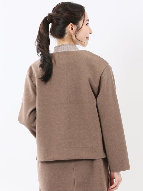 ストレッチウォッシャブル ウーリッシュ クルーカーディガン(セットアップ可能)