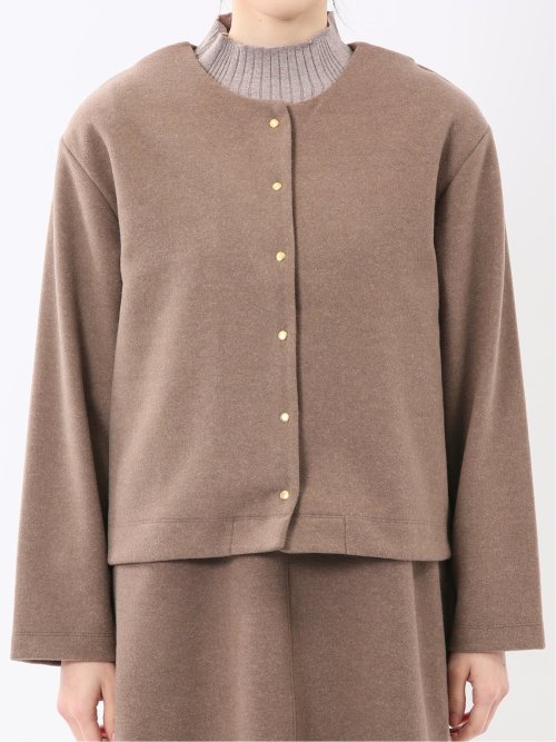 ストレッチウォッシャブル ウーリッシュ クルーカーディガン(セットアップ可能)