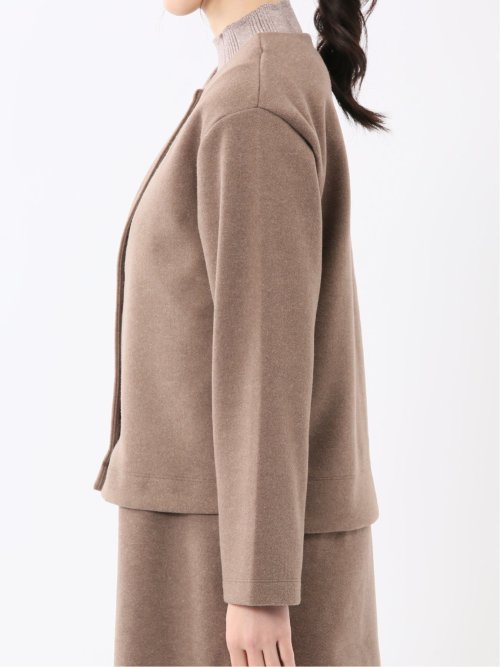 ストレッチウォッシャブル ウーリッシュ クルーカーディガン(セットアップ可能)