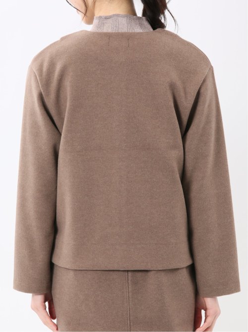 ストレッチウォッシャブル ウーリッシュ クルーカーディガン(セットアップ可能)