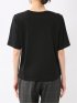 綿スムス クルーネック 袖タックTシャツ