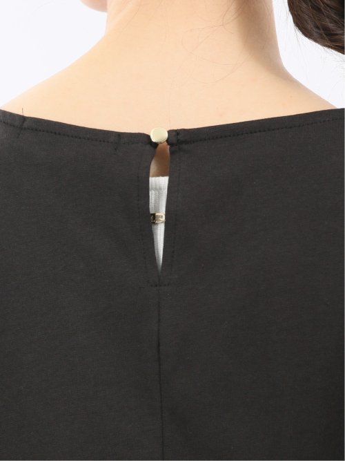 袖シアーランタン クルーネック プルオーバー