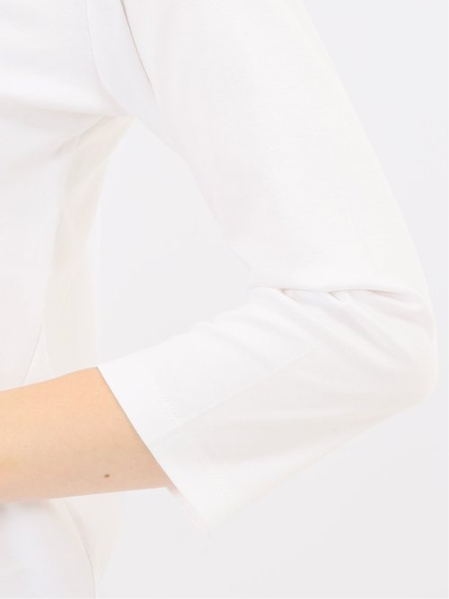 綿スムス 配色 7分袖Tシャツ