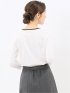 綿スムス 配色 7分袖Tシャツ