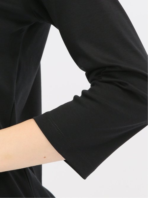 綿スムス 配色 7分袖Tシャツ