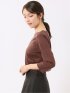 Tシャツ レディース 7分袖 接触冷感 UV 無地 綿 コットン クルーネック プルオーバー