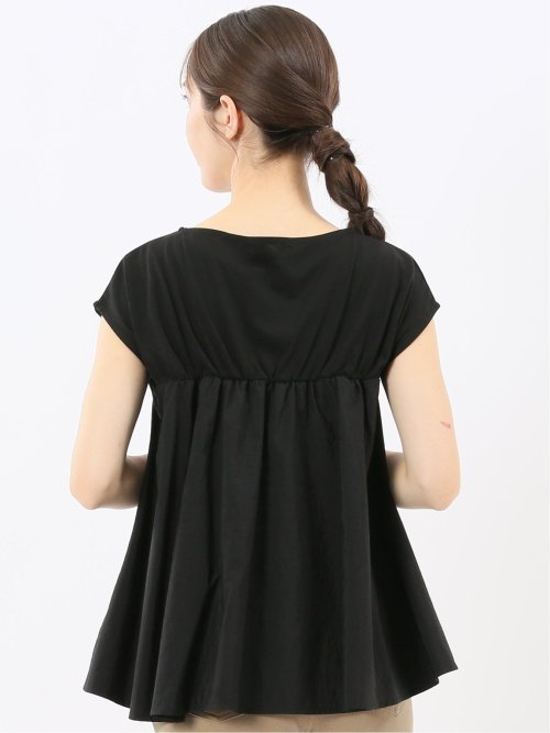 ビスチェ風切替 ペプラムプルオーバー