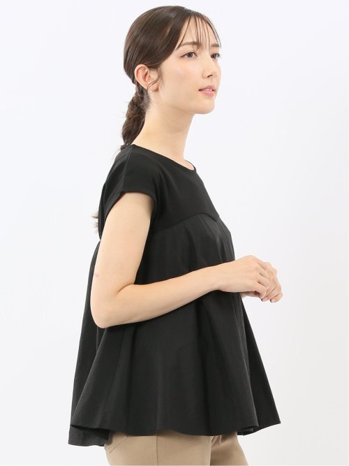 ビスチェ風切替 ペプラムプルオーバー