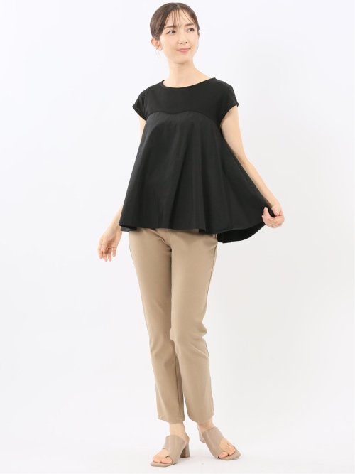 ビスチェ風切替 ペプラムプルオーバー