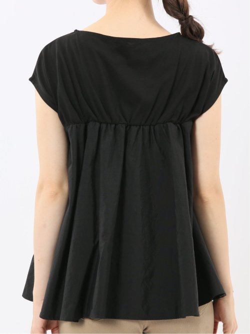 ビスチェ風切替 ペプラムプルオーバー