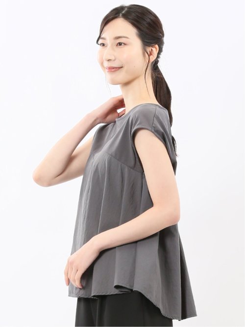 ビスチェ風切替 ペプラムプルオーバー