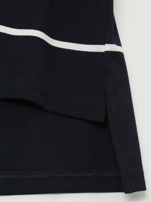 パネルボーダー クルーネック 半袖 プルオーバー