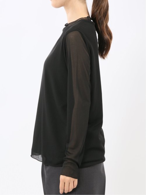 シアー重ね 長袖プルオーバー