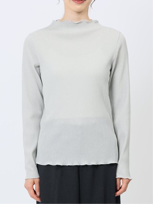 ラメプリーツメロー 長袖プルオーバー