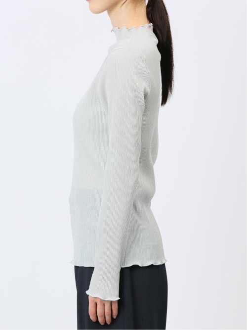 ラメプリーツメロー 長袖プルオーバー