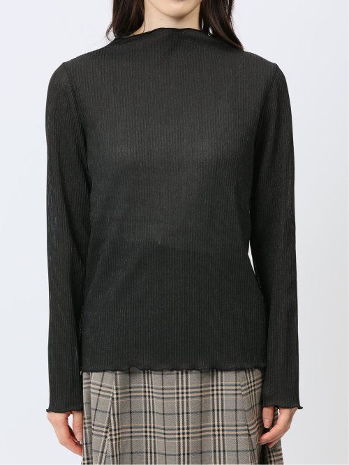 ラメプリーツメロー 長袖プルオーバー