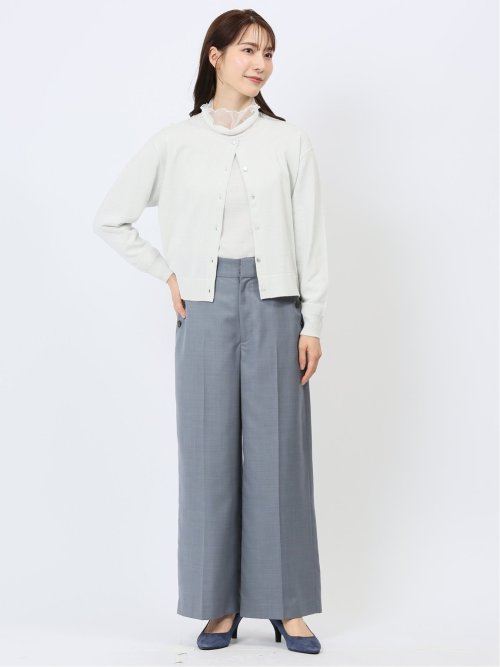 ラメシアー切替 長袖プルオーバー