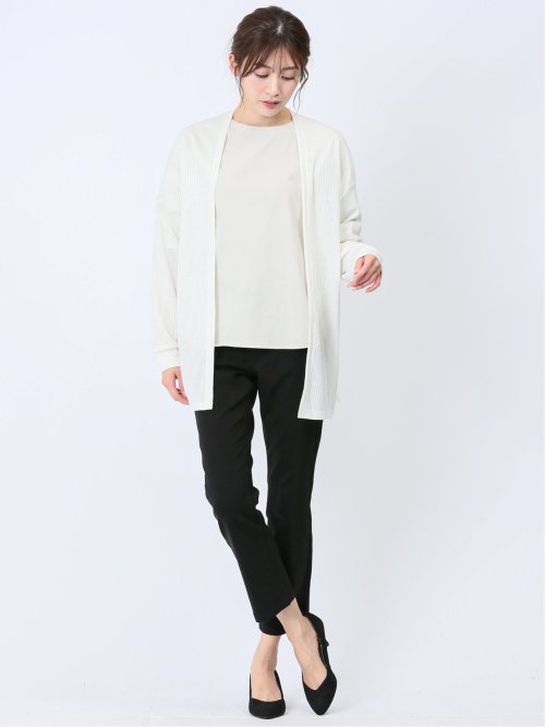 UVカット リブトッパーカーディガン