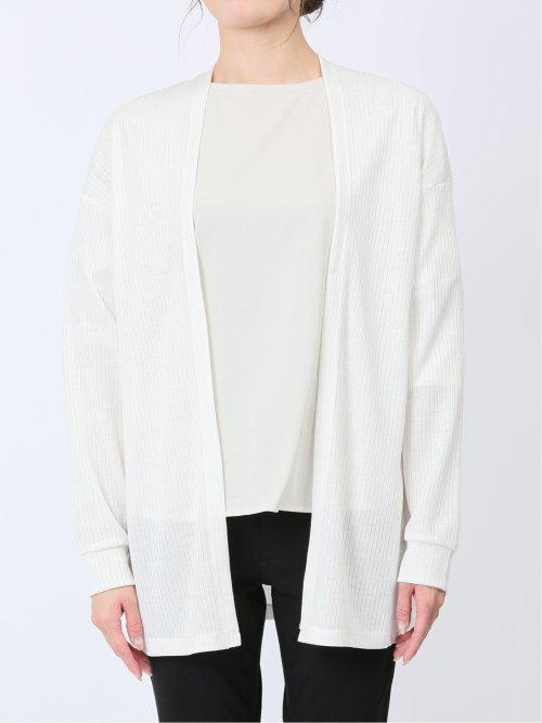 UVカット リブトッパーカーディガン