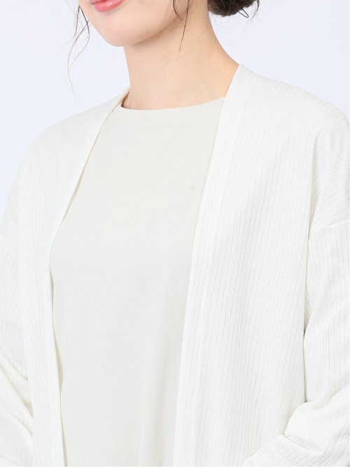 UVカット リブトッパーカーディガン