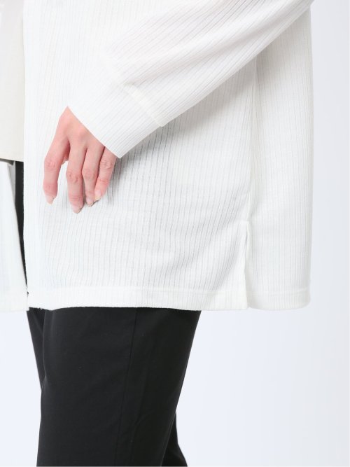 UVカット リブトッパーカーディガン