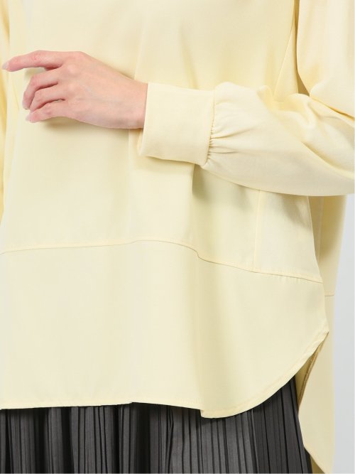 異素材切替 長袖プルオーバー