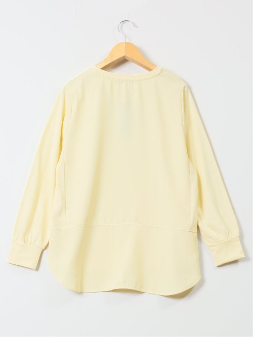 異素材切替 長袖プルオーバー