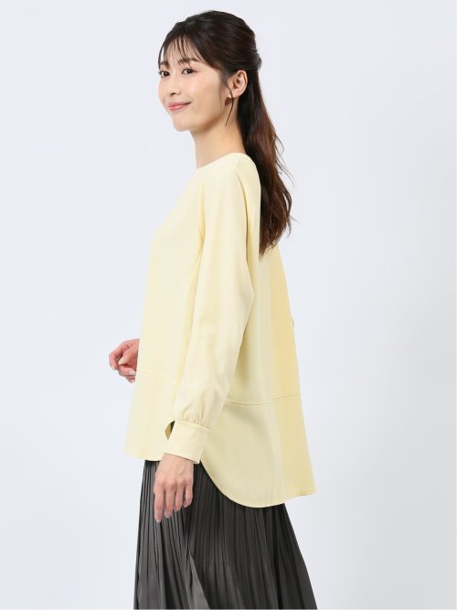 異素材切替 長袖プルオーバー