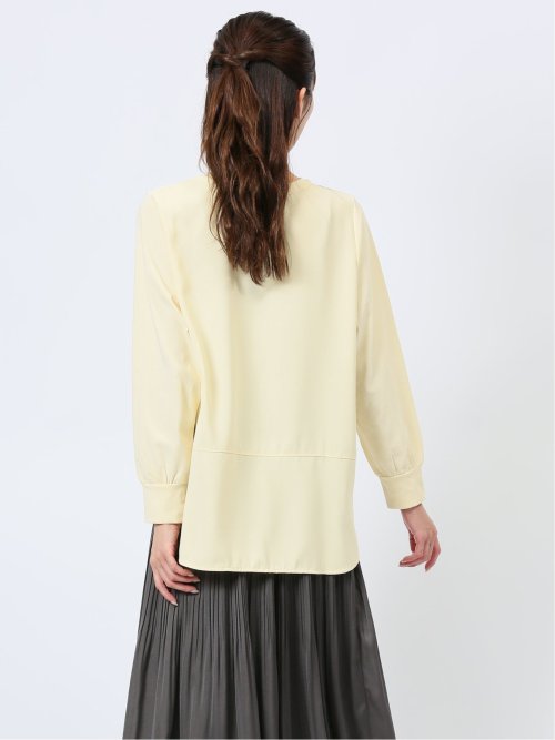 異素材切替 長袖プルオーバー