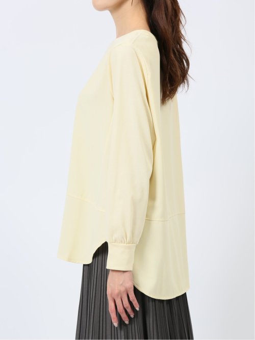 異素材切替 長袖プルオーバー