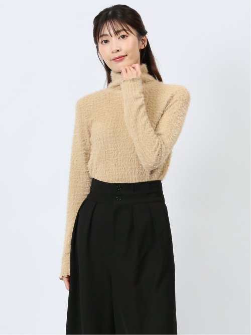 シャギー ハイネックプルオーバー