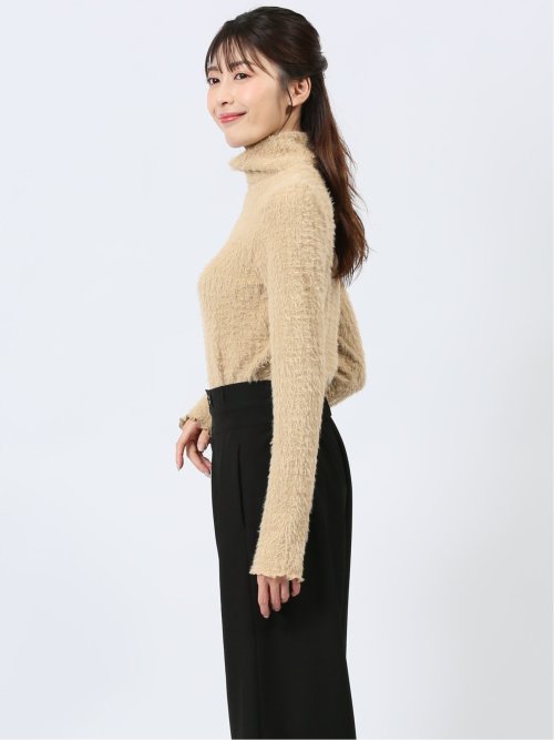 シャギー ハイネックプルオーバー