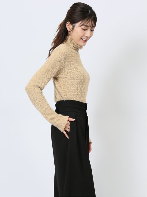 シャギー ハイネックプルオーバー