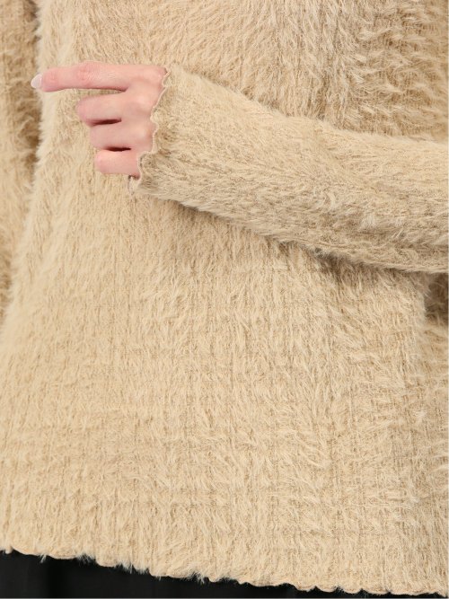 シャギー ハイネックプルオーバー