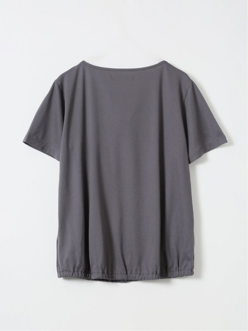 Tシャツ プルオーバー レディース 半袖 ストレッチ 接触冷感 無地 ドレープネック