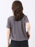 Tシャツ プルオーバー レディース 半袖 ストレッチ 接触冷感 無地 ドレープネック